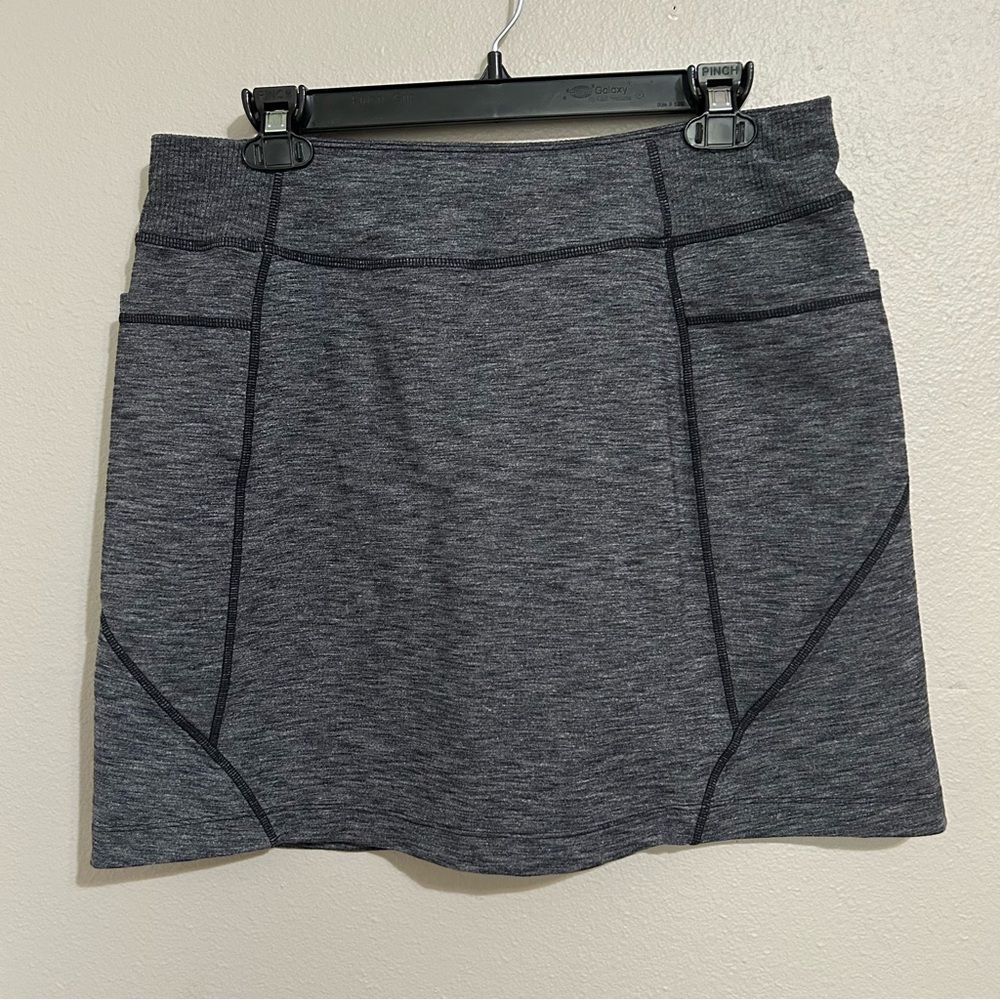 Athleta Excursion Gray Athletic Mini Skort Skirt … - image 1